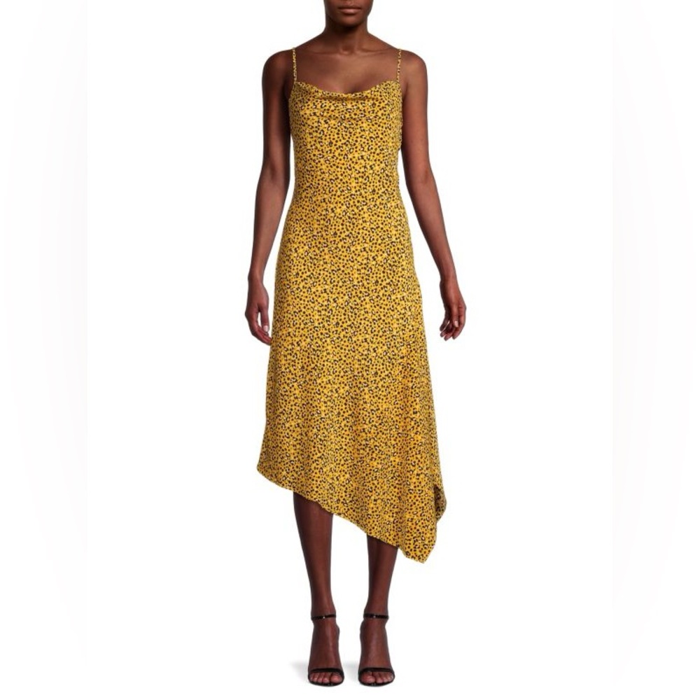 Karl Lagerfeld Mustard Asymmetrical Dress